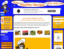 Tablet Screenshot of easy-healthy-recipes-for-kids.com